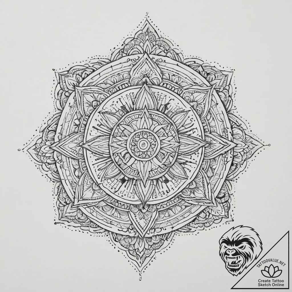 Tattoo sketch blessed representation, tattoo... - tattoo sketch (№1756772501_0, 02.09.2025 00:21) — tattoovalue.net