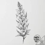 Tattoo sketch snapdragon flower – tattoo sketch (№1756772698_0, 02.09.2025 00:24) — tattoovalue.net