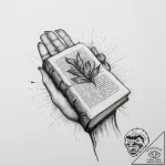 Tattoo sketch hands with a book, artistic tat… – tattoo sketch (№1756773698_0, 02.09.2025 00:41) — tattoovalue.net