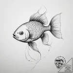 Tattoo sketch vodyanoy with a fish – tattoo sketch (№1756774691_0, 02.09.2025 00:58) — tattoovalue.net