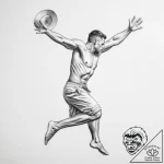 Tattoo sketch discus throw person throwing – tattoo sketch (№1756775085_0, 02.09.2025 01:04) — tattoovalue.net