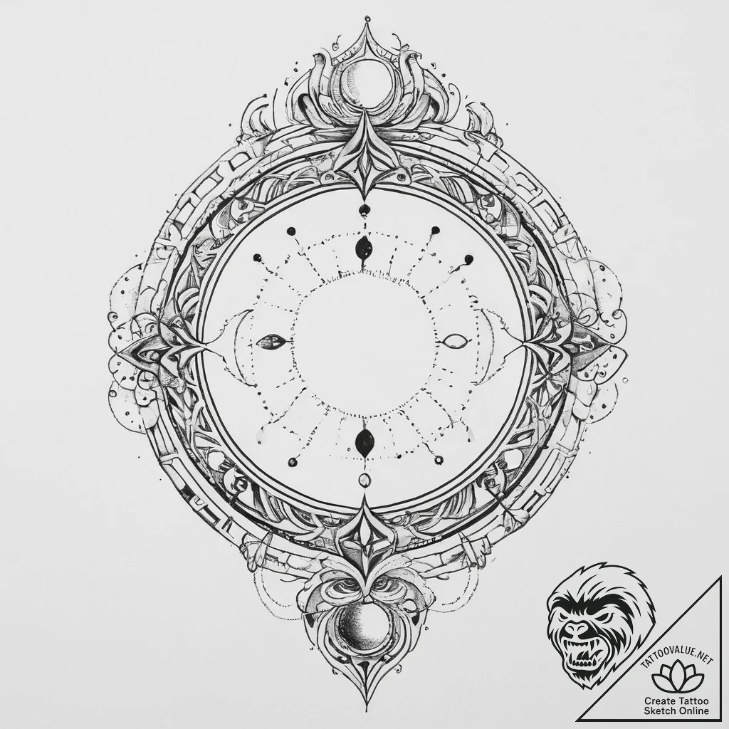 Tattoo sketch moon phases, tattoo flash sheet... - tattoo sketch (№1756775289_0, 02.09.2025 01:08) — tattoovalue.net