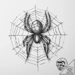 Tattoo sketch spider on a web, tattoo sketch… – tattoo sketch (№1756788996_0, 02.09.2025 04:56) — tattoovalue.net
