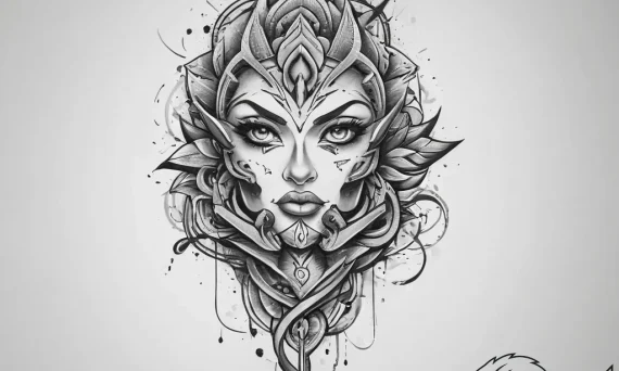 Tattoo sketch a symbolic object, artistic tat... - tattoo sketch (№1756789196_0, 02.09.2025 04:59) — tattoovalue.net