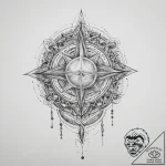 Tattoo sketch celestial bodies with a star, t… – tattoo sketch (№1756790201_0, 02.09.2025 05:16) — tattoovalue.net