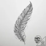 Tattoo sketch перья из линий, tattoo line art… – tattoo sketch (№1756790604_0, 02.09.2025 05:23) — tattoovalue.net