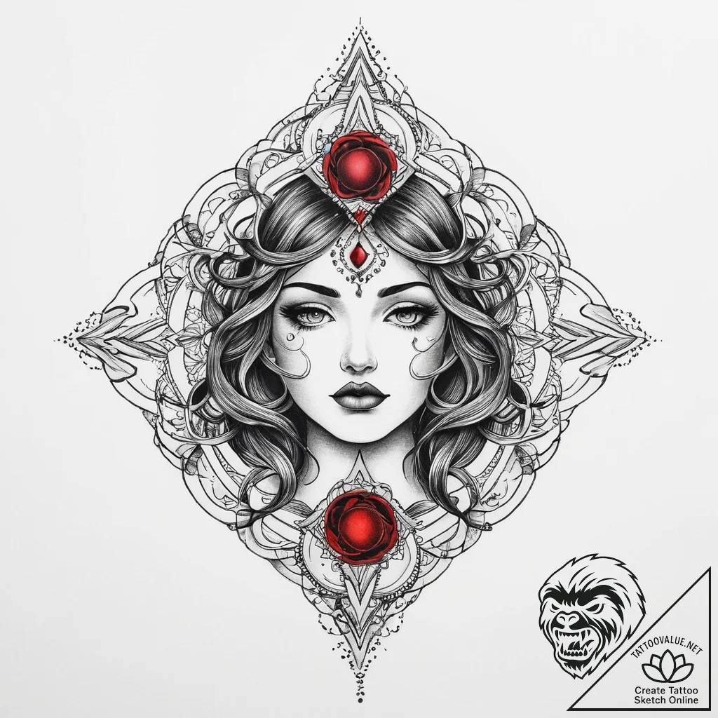 Tattoo sketch cosmic soul, tattoo sketch desi... - tattoo sketch (№1756794627_0, 02.09.2025 06:30) — tattoovalue.net