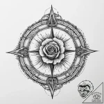 Tattoo sketch a compass with a rose, tattoo s… – tattoo sketch (№1756794827_0, 02.09.2025 06:33) — tattoovalue.net