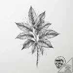 Tattoo sketch watercolor plant with a bleed,… – tattoo sketch (№1756795026_0, 02.09.2025 06:37) — tattoovalue.net