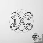 The letters jsu intertwined – tattoo sketch (№1756795826_0, 02.09.2025 06:50) — tattoovalue.net