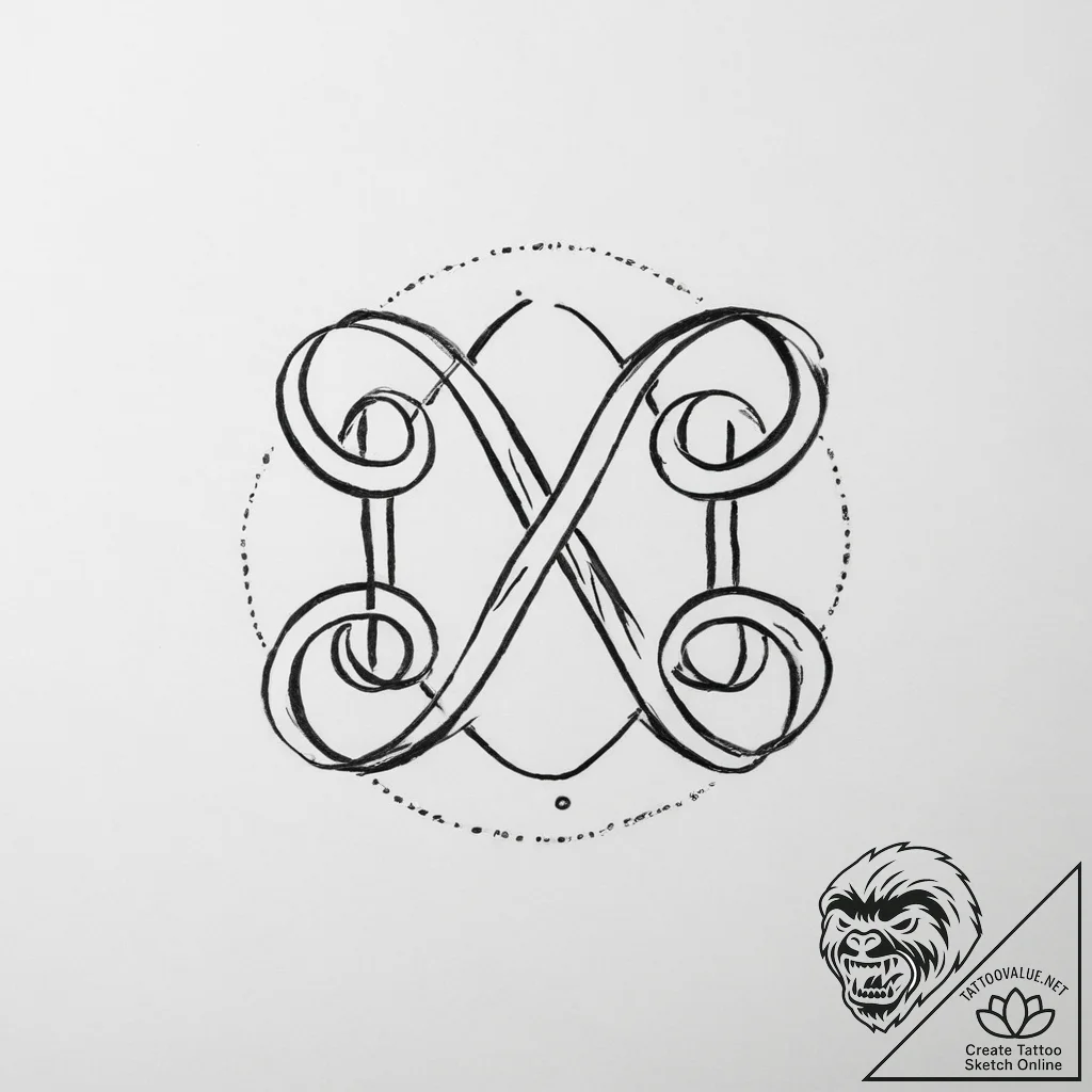 The letters jsu intertwined - tattoo sketch (№1756795826_0, 02.09.2025 06:50) — tattoovalue.net