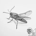 Tattoo sketch lesser meadow grasshopper – tattoo sketch (№1756796238_0, 02.09.2025 06:57) — tattoovalue.net