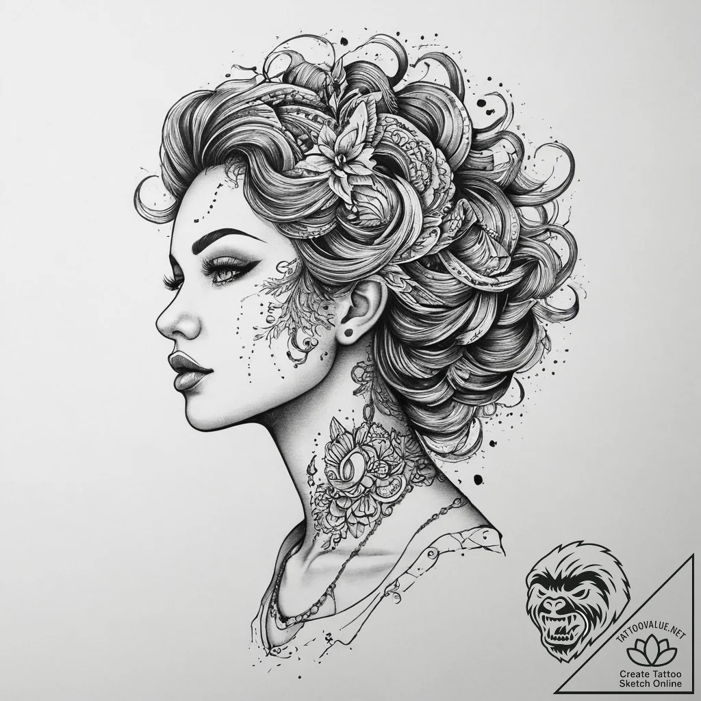 Tattoo sketch siren tattoo, tattoo sketch des... - tattoo sketch (№1756797239_0, 02.09.2025 07:13) — tattoovalue.net