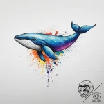 Tattoo sketch watercolor кит, concept art for… – tattoo sketch (№1756797640_0, 02.09.2025 07:20) — tattoovalue.net