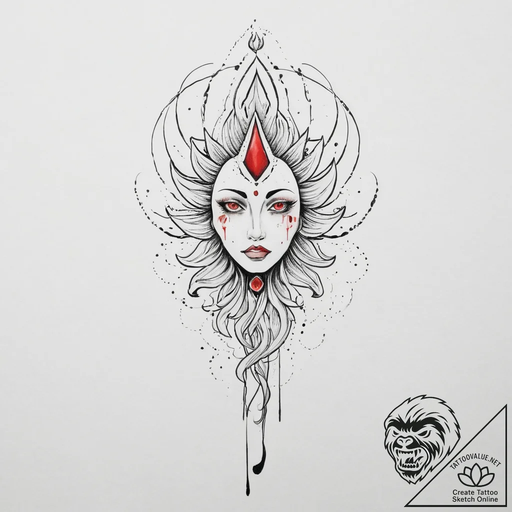 Tattoo sketch cosmic ghost, tattoo drawing ou... - tattoo sketch (№1756798242_0, 02.09.2025 07:30) — tattoovalue.net
