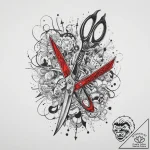 Tattoo sketch scissors, artistic tattoo sketc… – tattoo sketch (№1756798449_0, 02.09.2025 07:34) — tattoovalue.net