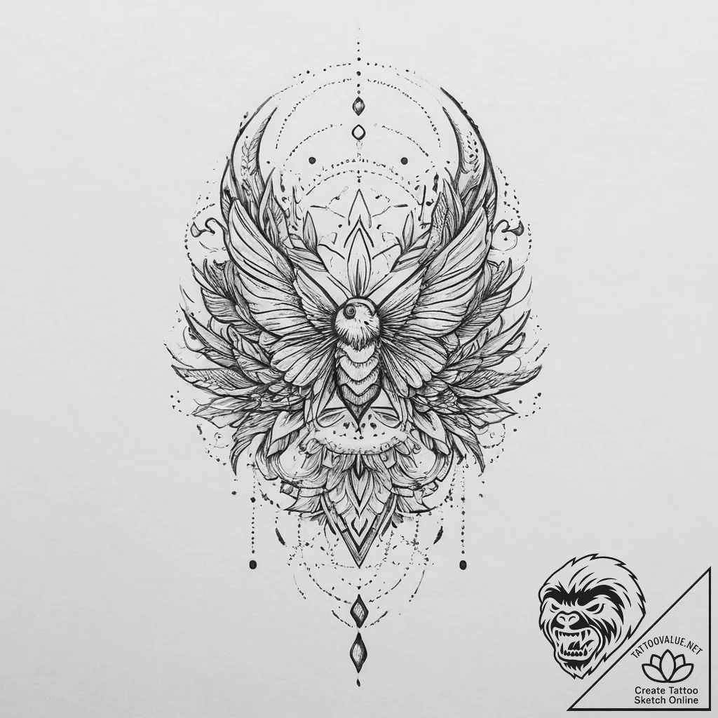 Tattoo sketch soul's journey, concept art for... - tattoo sketch (№1756800467_0, 02.09.2025 08:07) — tattoovalue.net