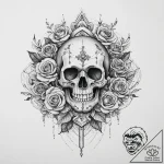 Tattoo sketch bio-mechanical скелет, artistic… – tattoo sketch (№1756800666_0, 02.09.2025 08:11) — tattoovalue.net