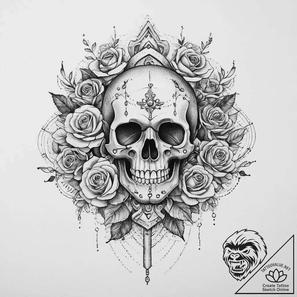 Tattoo sketch bio-mechanical скелет, artistic... - tattoo sketch (№1756800666_0, 02.09.2025 08:11) — tattoovalue.net