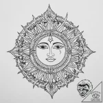 Tattoo sketch sun god symbol, tattoo line art… – tattoo sketch (№1756801263_0, 02.09.2025 08:21) — tattoovalue.net