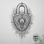 Tattoo hands with a lock, concept art for tat… – tattoo sketch (№1756801665_0, 02.09.2025 08:27) — tattoovalue.net