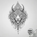 Tattoo sketch узор в виде солнечного затмения – tattoo sketch (№1756802261_0, 02.09.2025 08:37) — tattoovalue.net