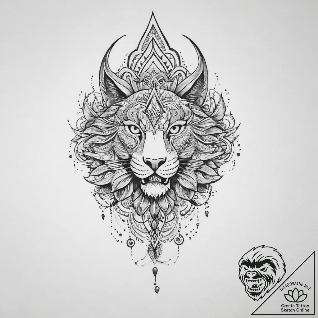 Tattoo sketch узор в виде солнечного затмения - tattoo sketch (№1756802261_0, 02.09.2025 08:37) — tattoovalue.net