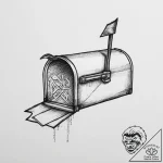 Tattoo sketch mailbox with a letter, concept… – tattoo sketch (№1756802658_0, 02.09.2025 08:44) — tattoovalue.net