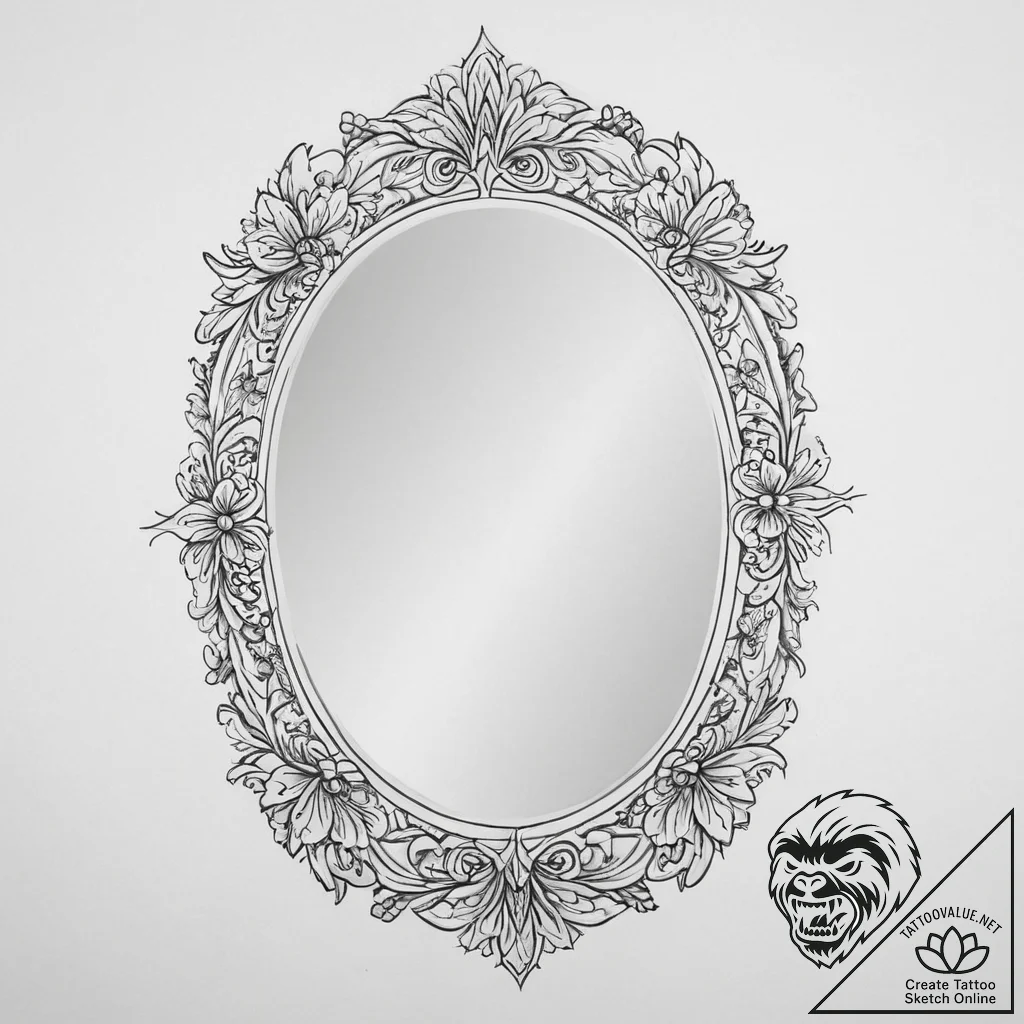 Tattoo sketch mirror - tattoo sketch (№1756802856_0, 02.09.2025 08:47) — tattoovalue.net