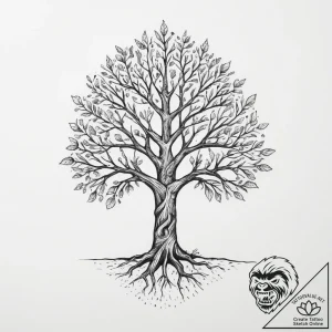 Tattoo sketch tree with a couple, tattoo draw… – tattoo sketch (№1756803451_0, 02.09.2025 08:57) — tattoovalue.net
