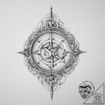 Tattoo sketch neptune symbol – tattoo sketch (№1756803652_0, 02.09.2025 09:00) — tattoovalue.net