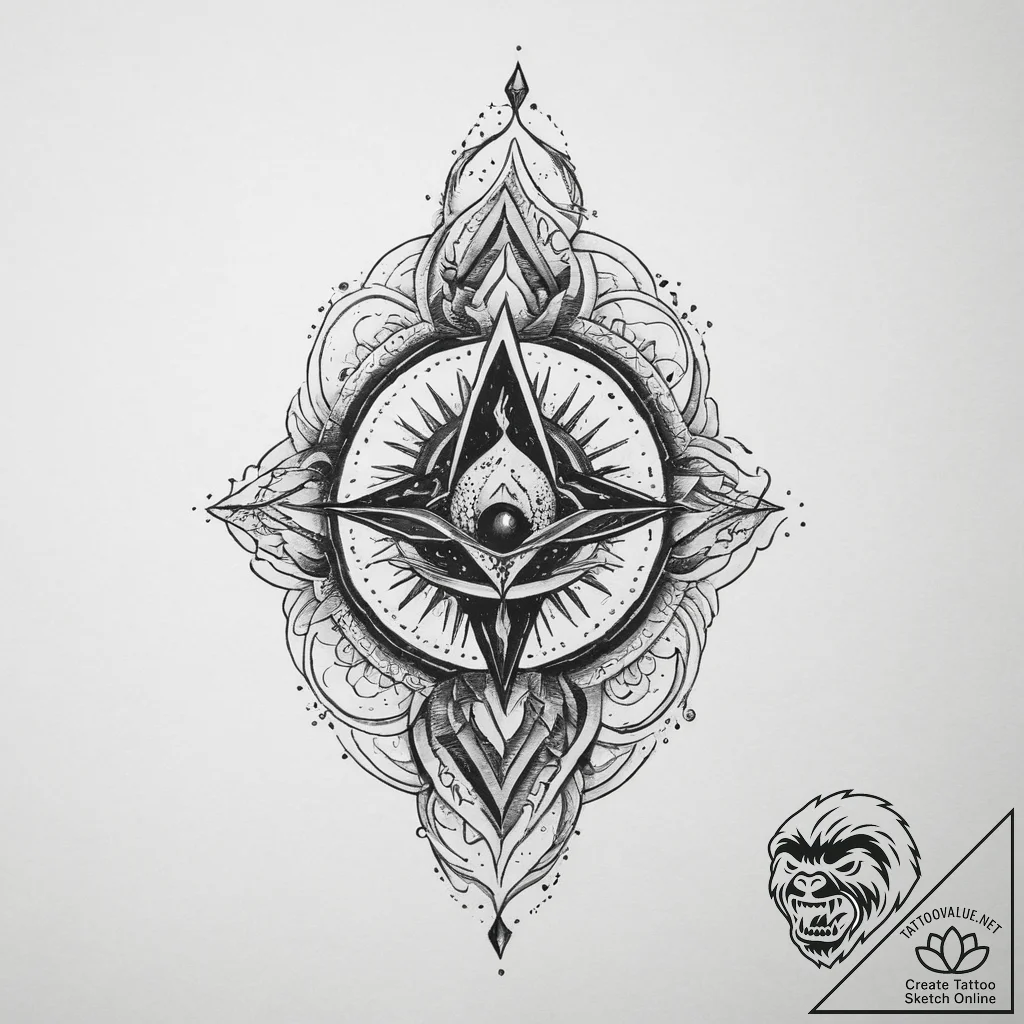Tattoo sketch sacred space, tattoo drawing ou... - tattoo sketch (№1756803850_0, 02.09.2025 09:04) — tattoovalue.net