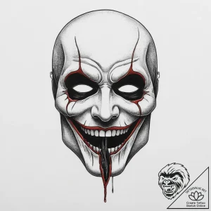 Tattoo sketch scream ghostface mask, ink illu… – tattoo sketch (№1756804458_0, 02.09.2025 09:14) — tattoovalue.net