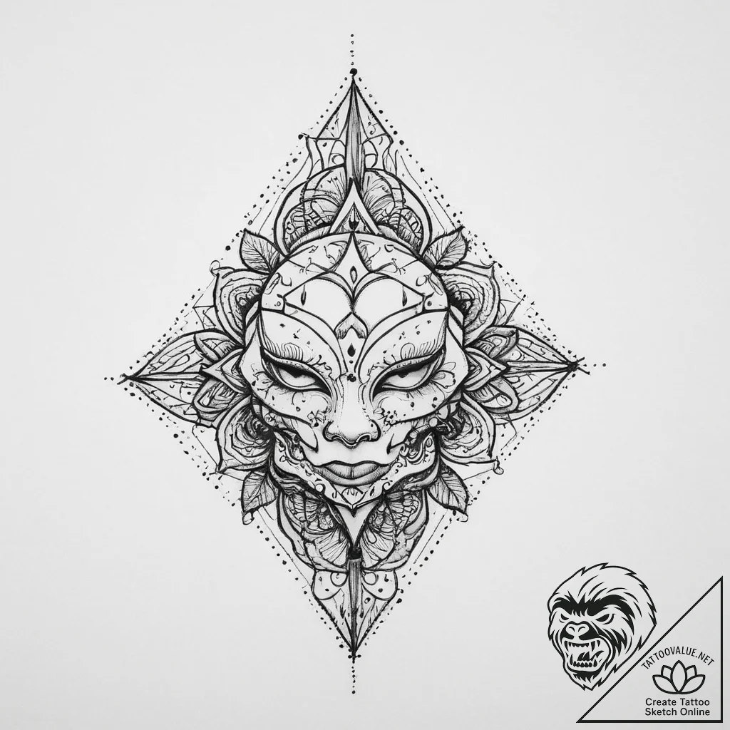 Tattoo sketch a symbolic idea, tattoo line ar... - tattoo sketch (№1756804865_0, 02.09.2025 09:21) — tattoovalue.net