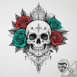 Tattoo sketch green, ink illustration for tat… – tattoo sketch (№1756805663_0, 02.09.2025 09:34) — tattoovalue.net