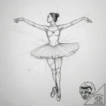 балерина, паутина, хрупкость, грация, излом,… – tattoo sketch (№1756884705_0, 03.09.2025 07:31) — tattoovalue.net