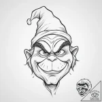 Tattoo sketch the grinch with a hair, tattoo… – tattoo sketch (№1756885548_0, 03.09.2025 07:45) — tattoovalue.net
