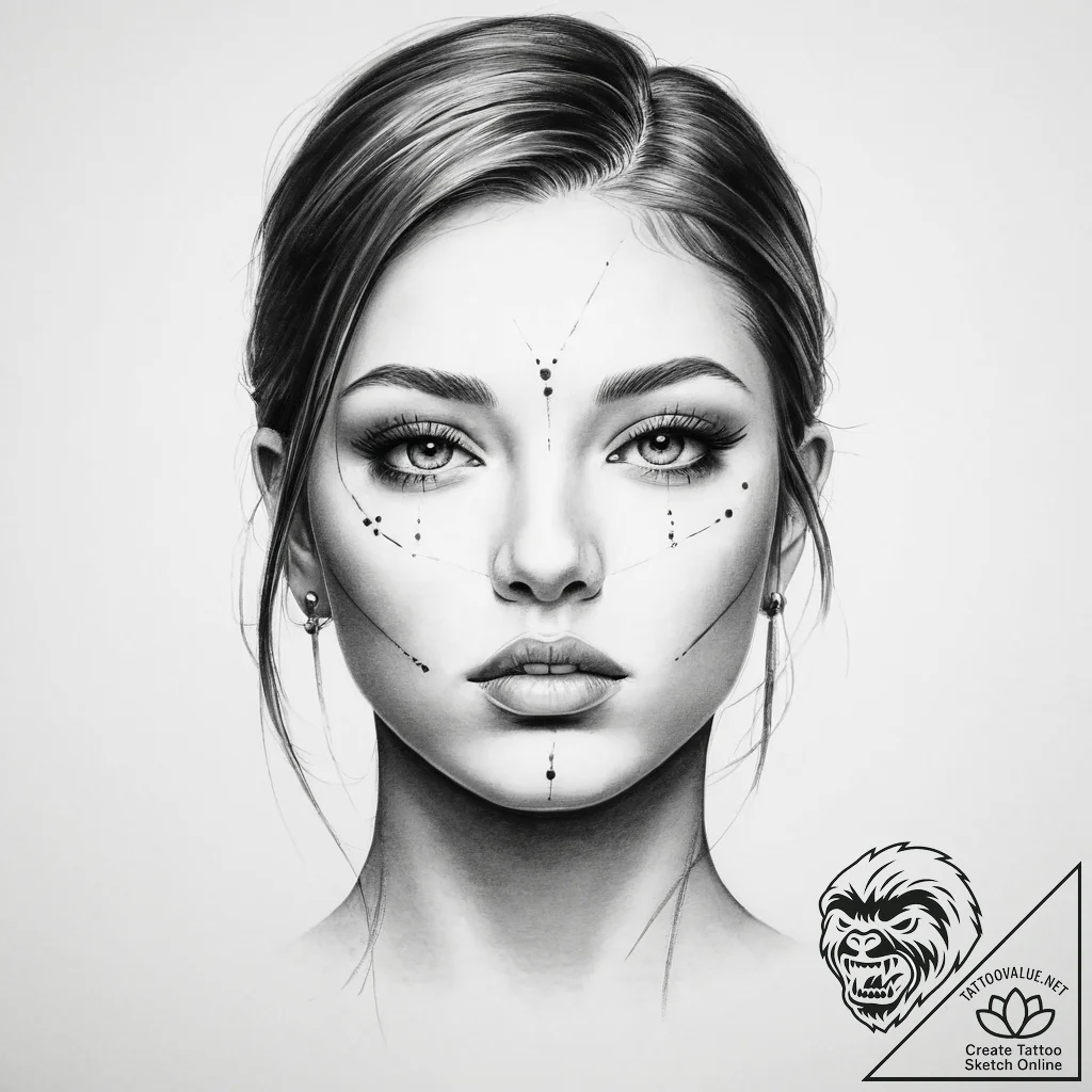 Tattoo sketch face - tattoo sketch (№1756886135_0, 03.09.2025 07:55) — tattoovalue.net