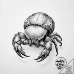 Tattoo sketch hermit crab – tattoo sketch (№1756887307_0, 03.09.2025 08:15) — tattoovalue.net