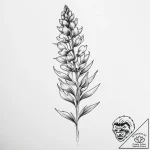 Tattoo sketch lupine flower, ink illustration… – tattoo sketch (№1756887701_0, 03.09.2025 08:21) — tattoovalue.net