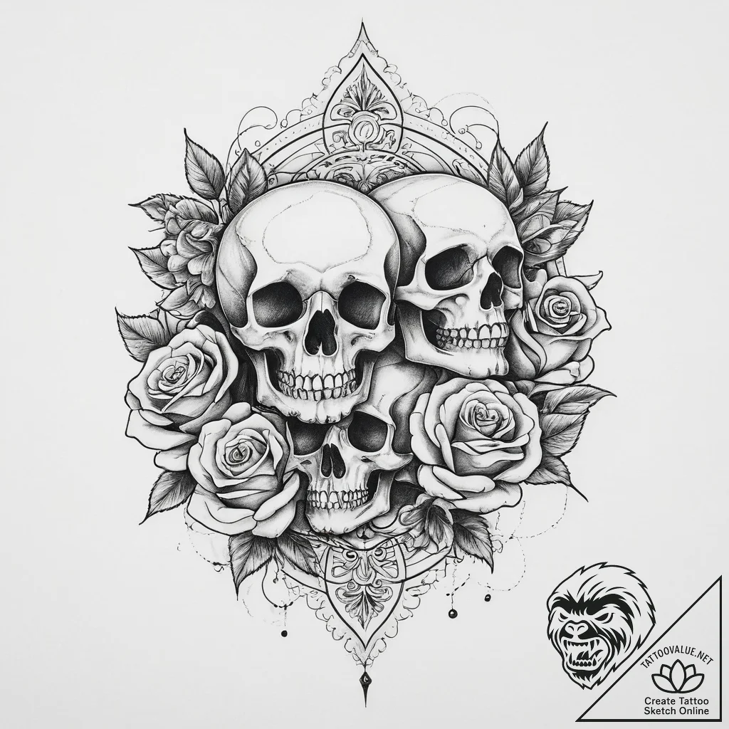 Tattoo sketch симметричный узор, tattoo sketc... - tattoo sketch (№1756889292_0, 03.09.2025 08:48) — tattoovalue.net