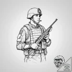 Tattoo sketch soldier with a map, tattoo draw… – tattoo sketch (№1756890879_0, 03.09.2025 09:14) — tattoovalue.net