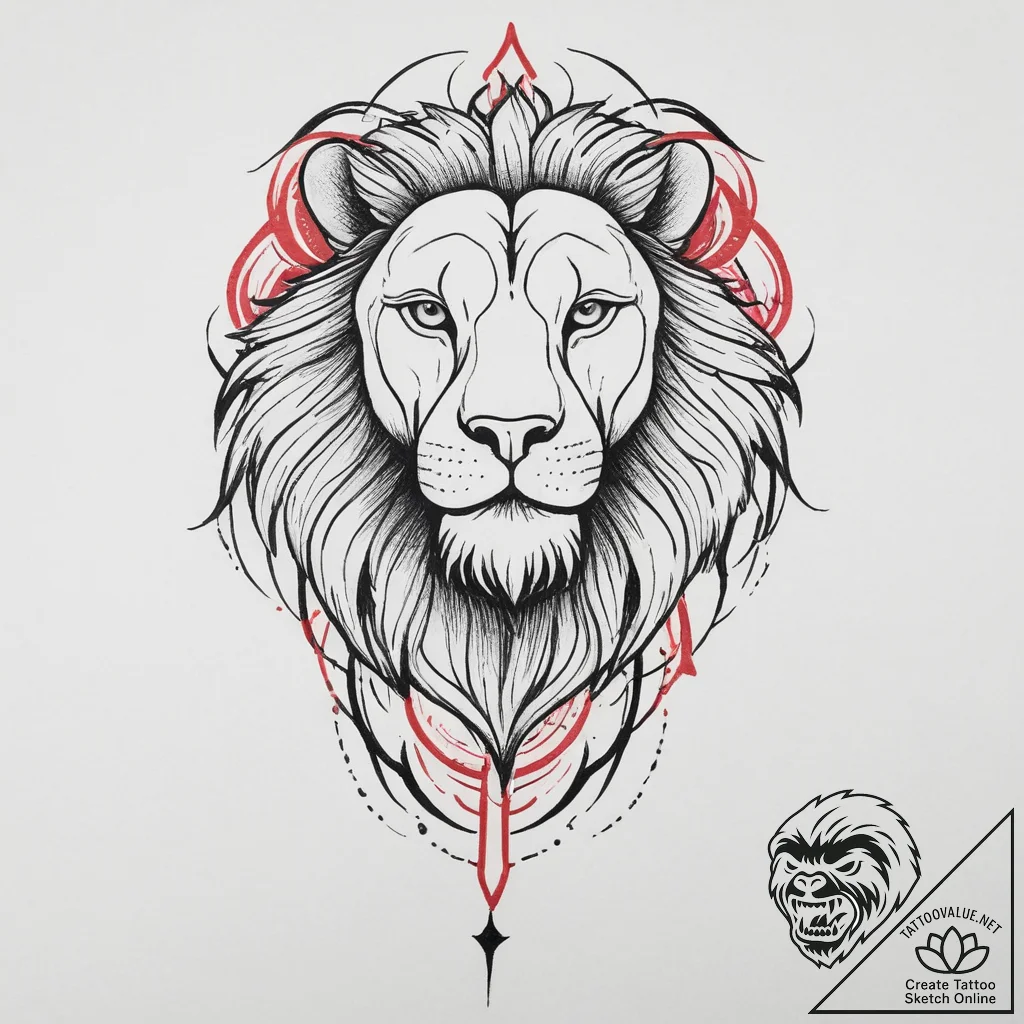 Tattoo sketch griffin with a lion, tattoo ske... - tattoo sketch (№1756891075_0, 03.09.2025 09:17) — tattoovalue.net