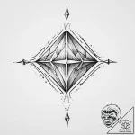 Tattoo sketch diamond, ink illustration for t… – tattoo sketch (№1756892262_0, 03.09.2025 09:37) — tattoovalue.net