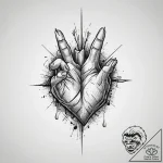 Tattoo sketch hands with a heart, tattoo sket… – tattoo sketch (№1756892849_0, 03.09.2025 09:47) — tattoovalue.net