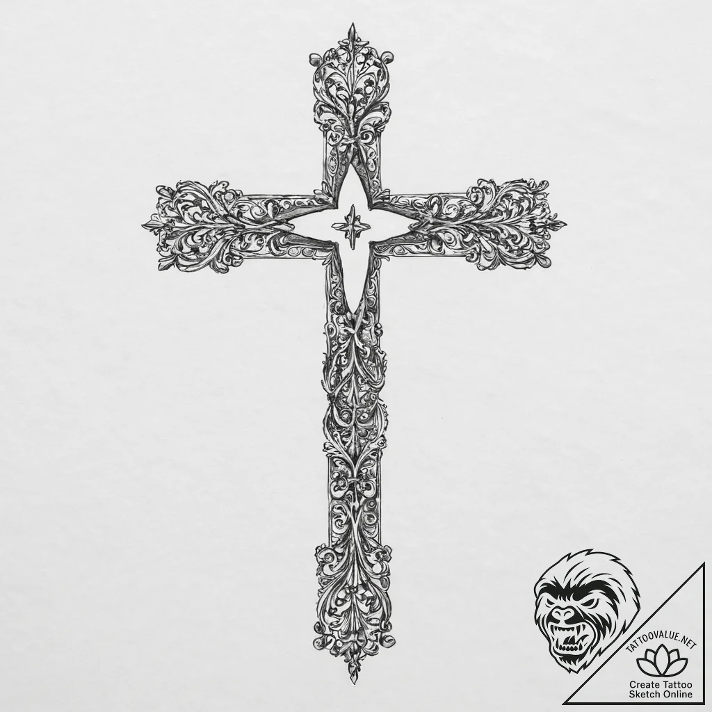 Tattoo sketch blessed chorus, tattoo line art... - tattoo sketch (№1756893044_0, 03.09.2025 09:50) — tattoovalue.net
