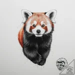 Tattoo sketch red panda – tattoo sketch (№1756893825_0, 03.09.2025 10:03) — tattoovalue.net