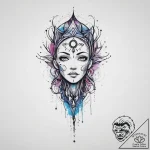Tattoo sketch cosmic ghost, artistic tattoo s… – tattoo sketch (№1756894019_0, 03.09.2025 10:06) — tattoovalue.net