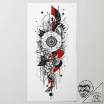 Tattoo sketch узор в виде ноги, ink illustrat… – tattoo sketch (№1756894605_0, 03.09.2025 10:16) — tattoovalue.net