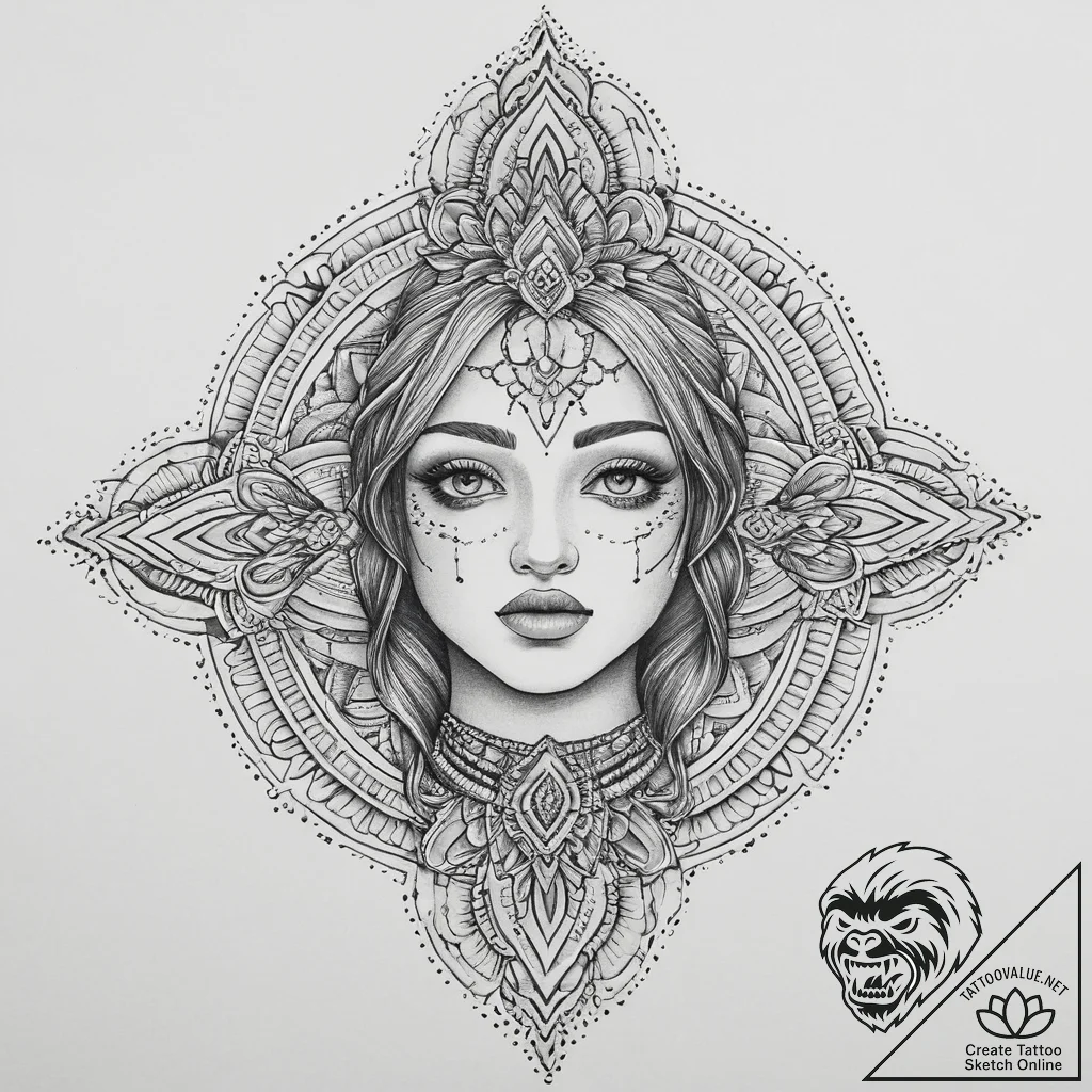 Tattoo sketch doll making a doll head, tattoo... - tattoo sketch (№1756897378_0, 03.09.2025 11:02) — tattoovalue.net